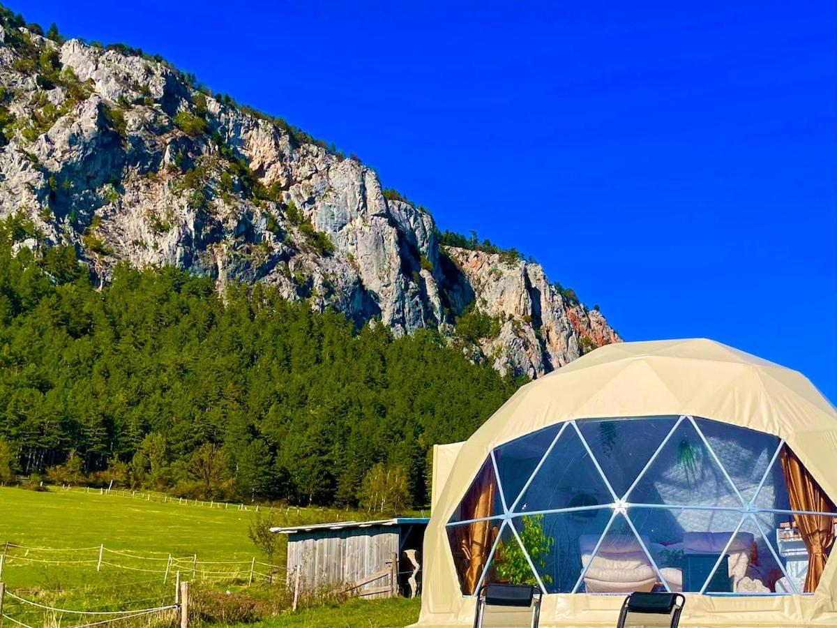 Hotel Glamping Hohe Wand - Zelt Mit Sternenfenster Und Whirlpool Maiersdorf Exterior foto