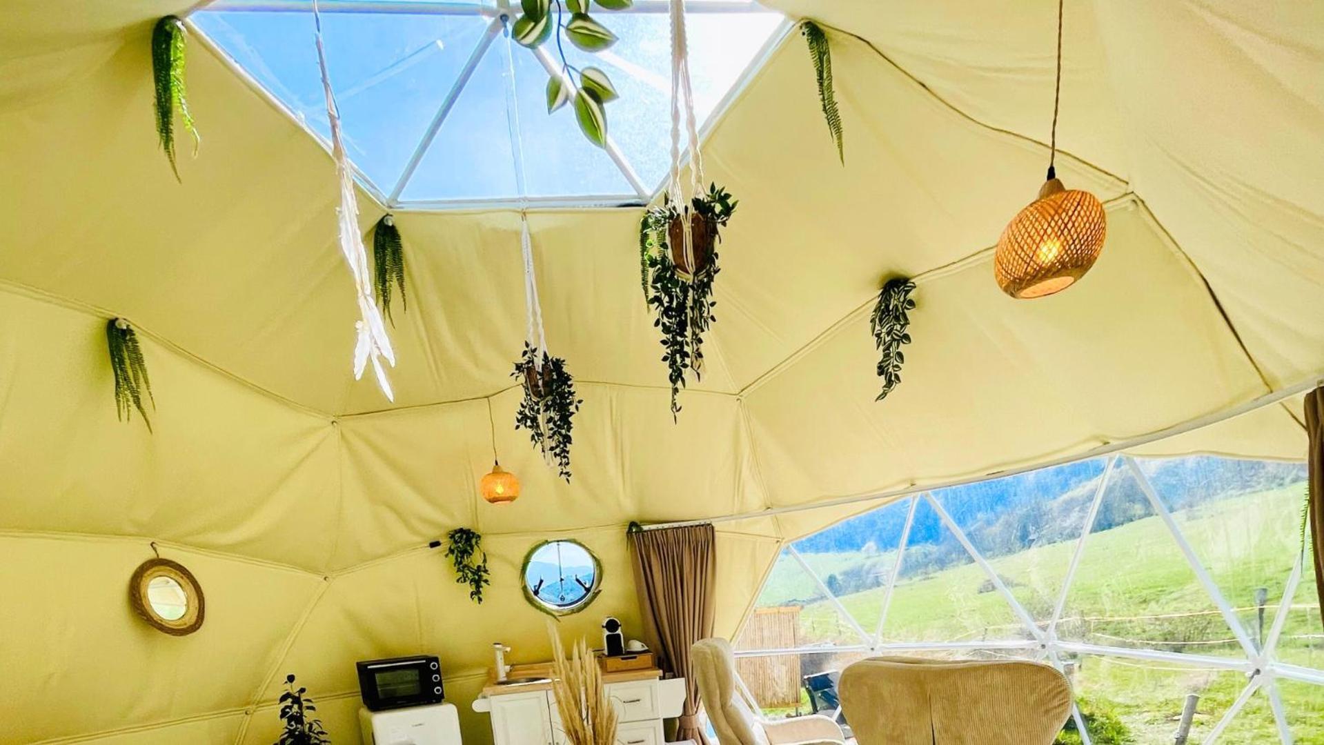 Hotel Glamping Hohe Wand - Zelt Mit Sternenfenster Und Whirlpool Maiersdorf Exterior foto